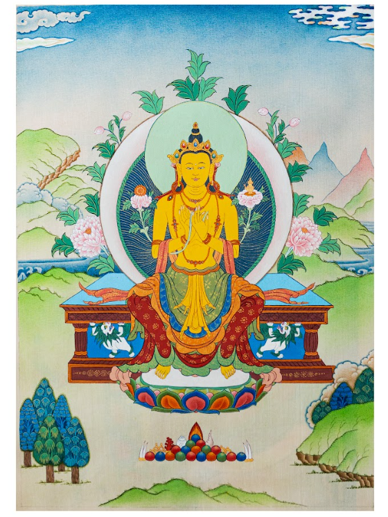 Maitreya Buddha Thangka – The Future Buddha of Loving-Kindness