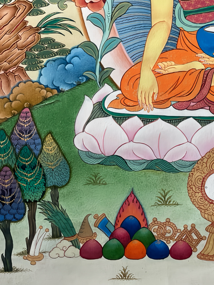 Shakyamuni Buddha Thangka – The Enlightened One of Wisdom and Compassion