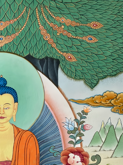 Shakyamuni Buddha Thangka – The Enlightened One of Wisdom and Compassion