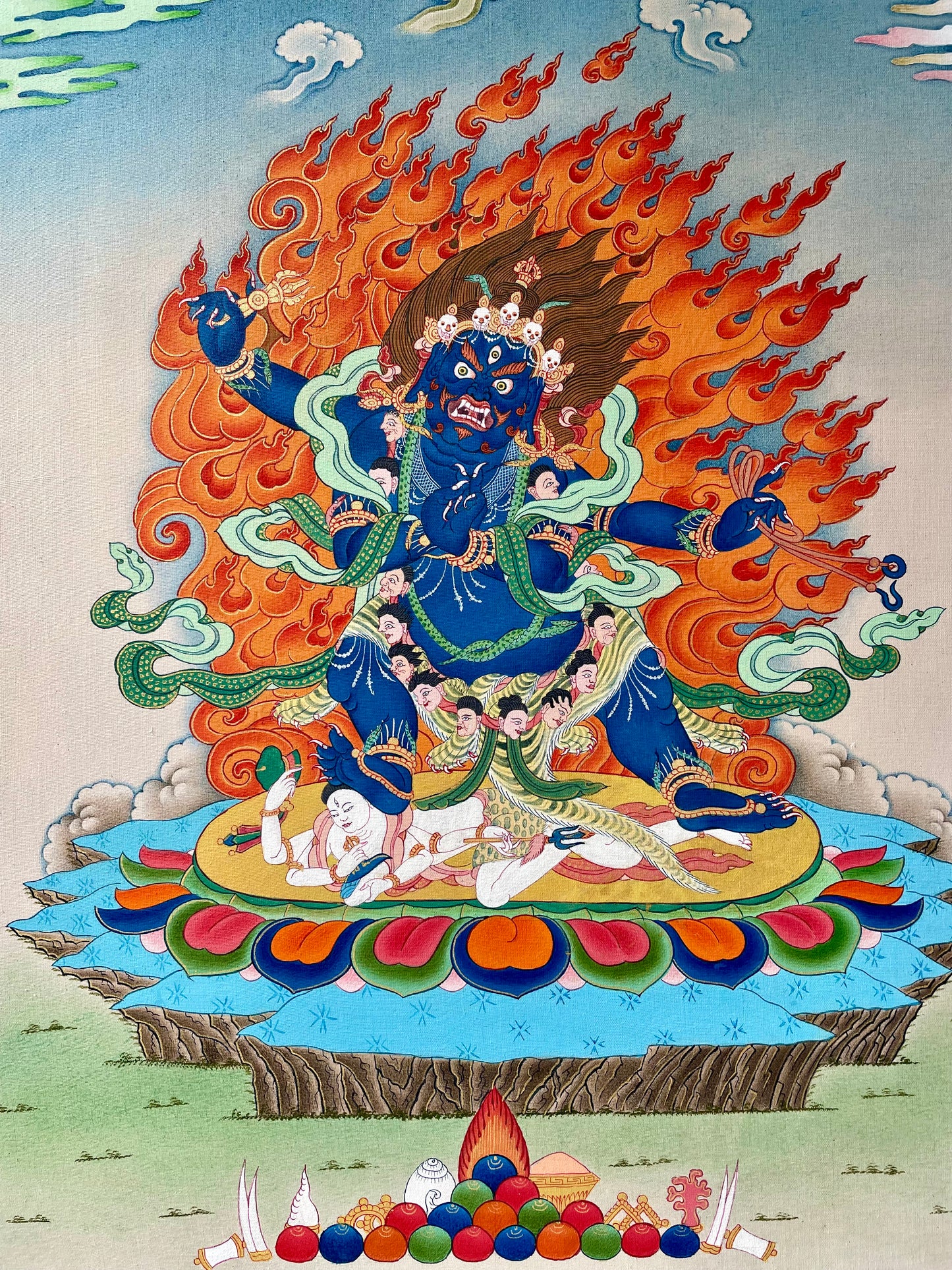 Vajrapani Thangka – Wrathful Protector and Guardian of Strength
